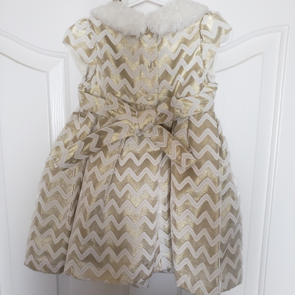 Jona Michelle Gold holiday dress 2T